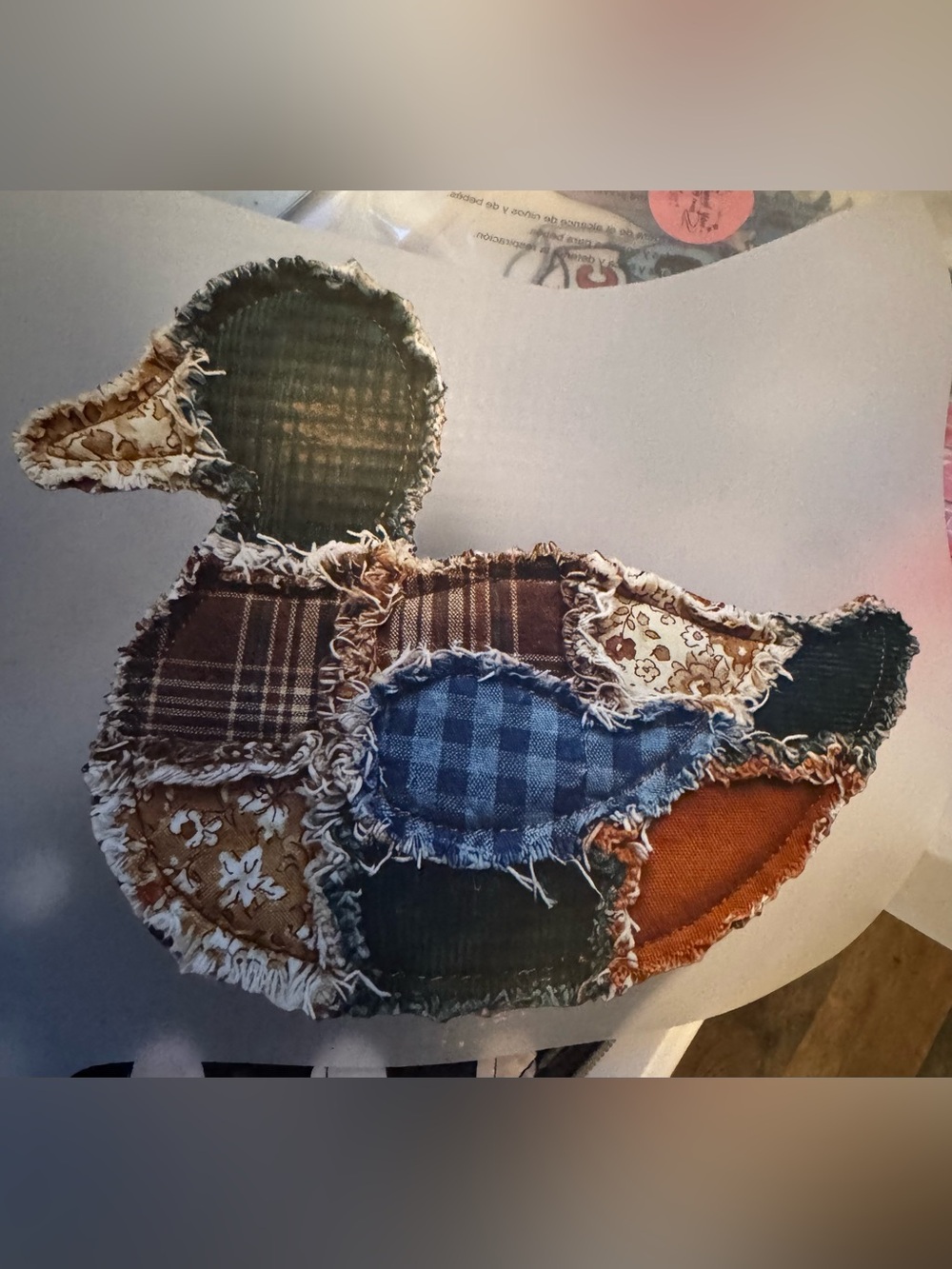 Patchwork Duck Appliqué DTF print